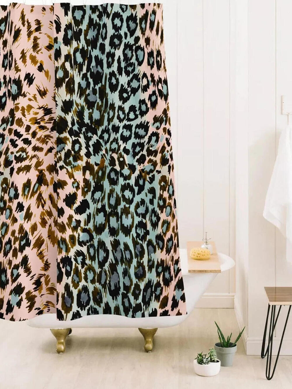 Abstract Leopard Print Shower Curtain by Marta Barragan Camarasa - society6